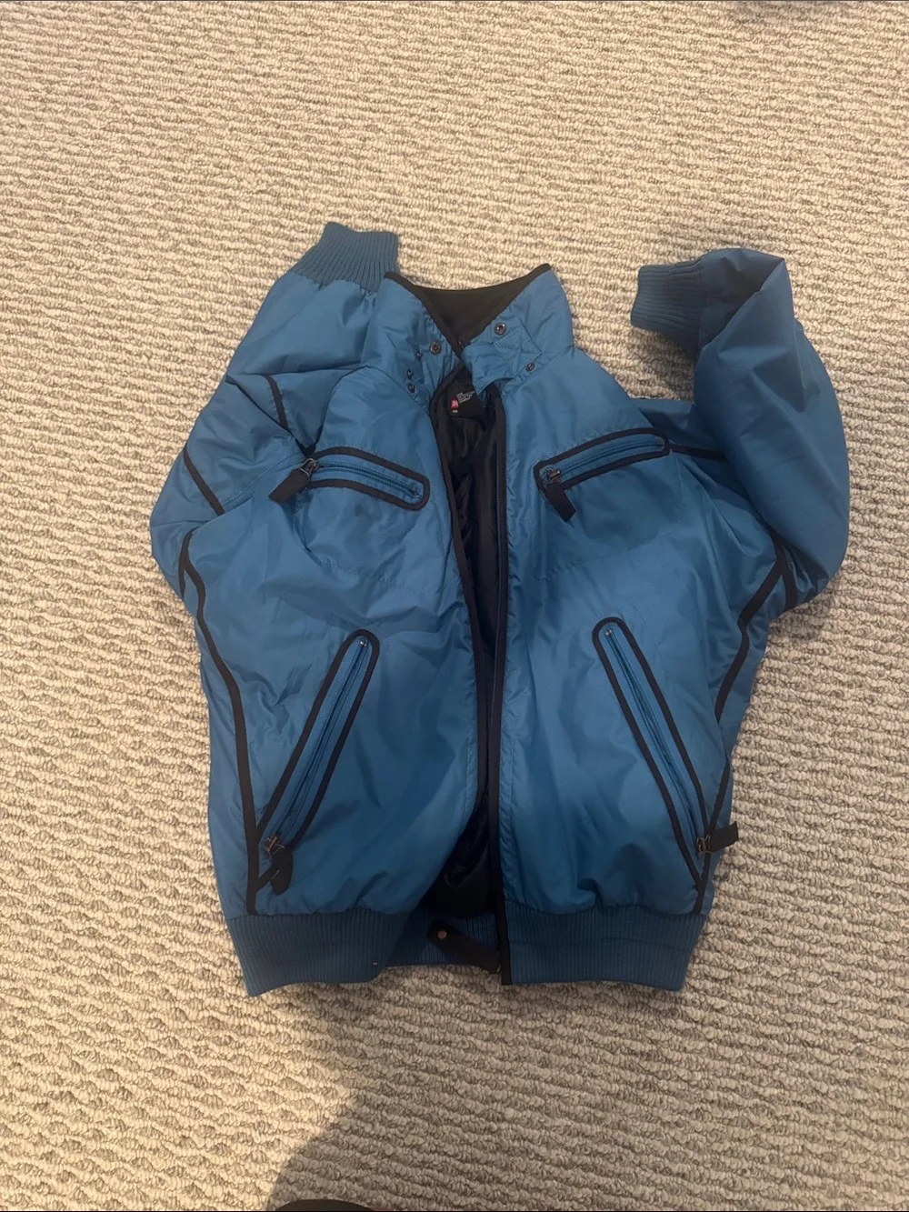 Diesel Men's Blue Puffer Jacket with Black Trim - Picture 4 of 4